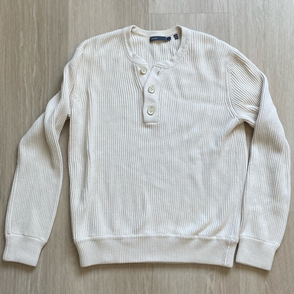 Vince cream Henley sweater
